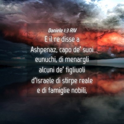 Picture 04 - Daniele 1:3 RIV - E il re disse a Ashpenaz, capo de’ suoi - Bible Verse Picture