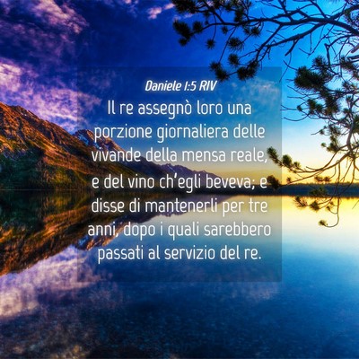 Picture 04 - Daniele 1:5 RIV - Il re assegnò loro una porzione giornaliera - Bible Verse Picture