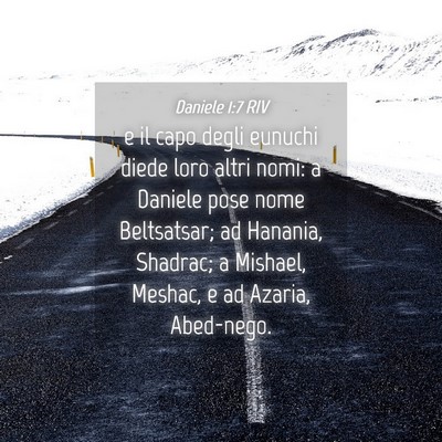 Picture 04 - Daniele 1:7 RIV - e il capo degli eunuchi diede loro altri nomi: a - Bible Verse Picture