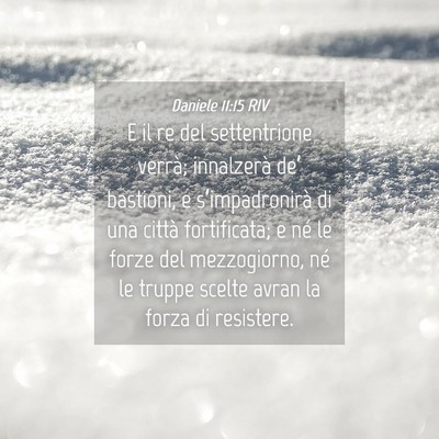Picture 04 - Daniele 11:15 RIV - E il re del settentrione verrà; innalzerà de’ - Bible Verse Picture