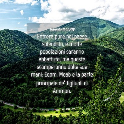 Picture 04 - Daniele 11:41 RIV - Entrerà pure nel paese splendido, e molte - Bible Verse Picture
