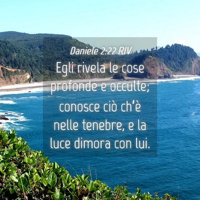 Picture 04 - Daniele 2:22 RIV - Egli rivela le cose profonde e occulte; conosce - Bible Verse Picture