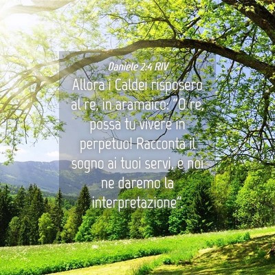 Picture 04 - Daniele 2:4 RIV - Allora i Caldei risposero al re, in aramaico: - Bible Verse Picture