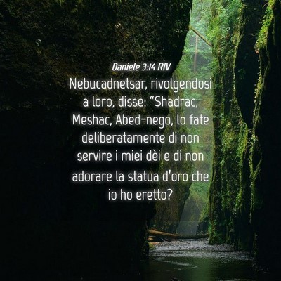 Picture 04 - Daniele 3:14 RIV - Nebucadnetsar, rivolgendosi a loro, disse: - Bible Verse Picture