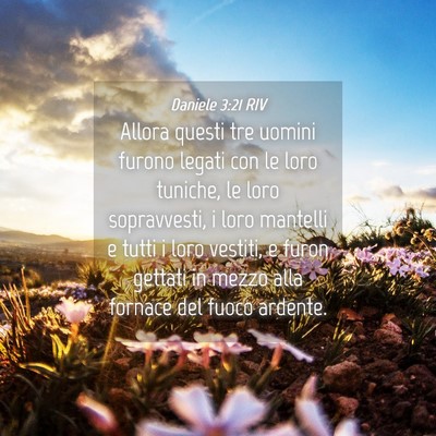 Picture 04 - Daniele 3:21 RIV - Allora questi tre uomini furono legati con le - Bible Verse Picture