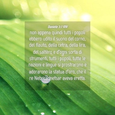 Picture 04 - Daniele 3:7 RIV - non appena quindi tutti i popoli ebbero udito il - Bible Verse Picture