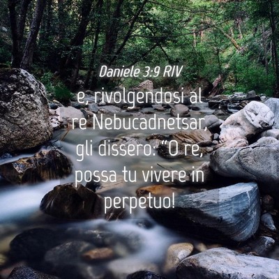 Picture 04 - Daniele 3:9 RIV - e, rivolgendosi al re Nebucadnetsar, gli dissero: - Bible Verse Picture