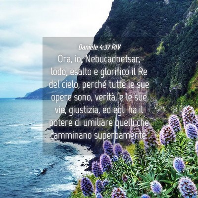 Picture 04 - Daniele 4:37 RIV - Ora, io, Nebucadnetsar, lodo, esalto e glorifico - Bible Verse Picture