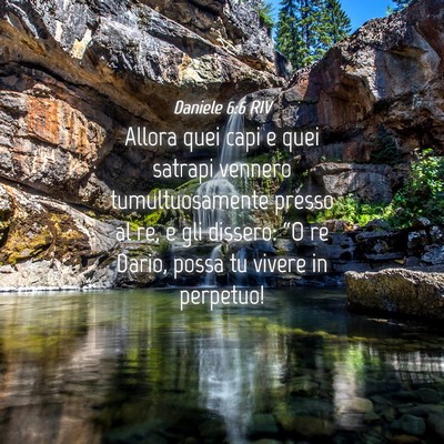 Picture 04 - Daniele 6:6 RIV - Allora quei capi e quei satrapi vennero - Bible Verse Picture