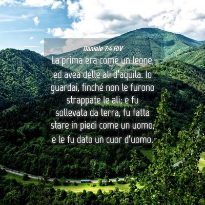 Picture 04 - Daniele 7:4 RIV - La prima era come un leone, ed avea delle ali - Bible Verse Picture