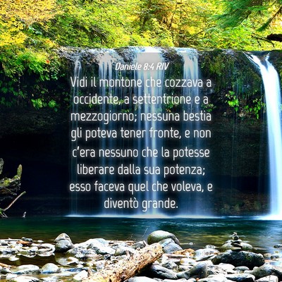 Picture 04 - Daniele 8:4 RIV - Vidi il montone che cozzava a occidente, a - Bible Verse Picture