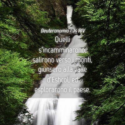 Picture 04 - Deuteronomio 1:24 RIV - Quelli s’incamminarono, salirono verso i monti, - Bible Verse Picture