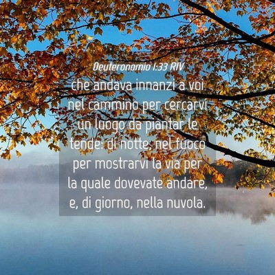 Picture 04 - Deuteronomio 1:33 RIV - che andava innanzi a voi nel cammino per cercarvi - Bible Verse Picture