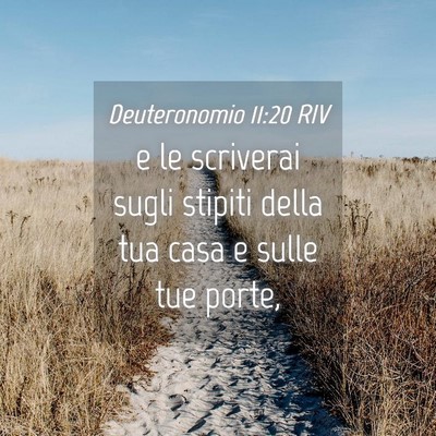 Picture 04 - Deuteronomio 11:20 RIV - e le scriverai sugli stipiti della tua casa e - Bible Verse Picture