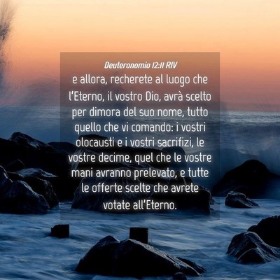 Picture 04 - Deuteronomio 12:11 RIV - e allora, recherete al luogo che l’Eterno, il - Bible Verse Picture