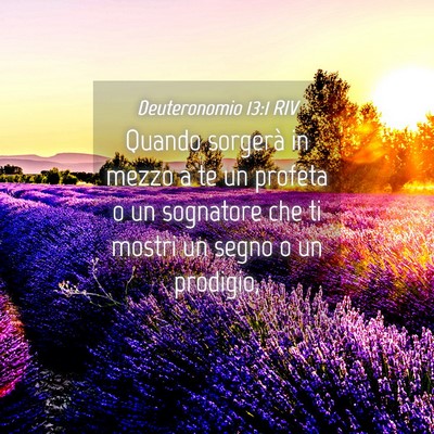 Picture 04 - Deuteronomio 13:1 RIV - Quando sorgerà in mezzo a te un profeta o un - Bible Verse Picture