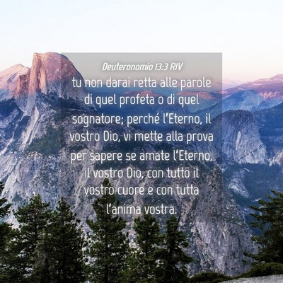 Picture 04 - Deuteronomio 13:3 RIV - tu non darai retta alle parole di quel profeta o - Bible Verse Picture