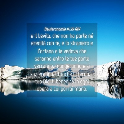 Picture 04 - Deuteronomio 14:29 RIV - e il Levita, che non ha parte né eredità con - Bible Verse Picture