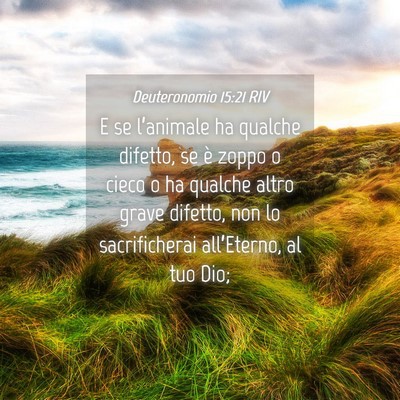 Picture 04 - Deuteronomio 15:21 RIV - E se l’animale ha qualche difetto, se è zoppo - Bible Verse Picture