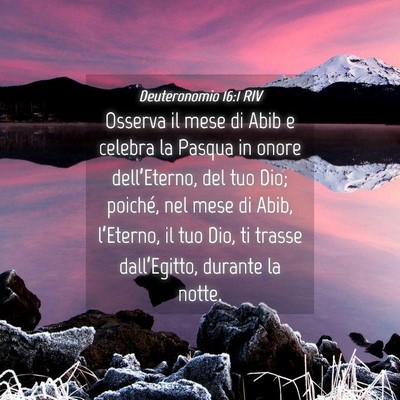 Picture 04 - Deuteronomio 16:1 RIV - Osserva il mese di Abib e celebra la Pasqua in - Bible Verse Picture