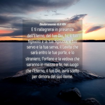 Picture 04 - Deuteronomio 16:11 RIV - E ti rallegrerai in presenza dell’Eterno, del - Bible Verse Picture
