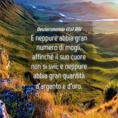 Picture 04 - Deuteronomio 17:17 RIV - E neppure abbia gran numero di mogli, affinché - Bible Verse Picture