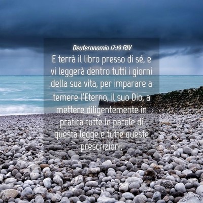 Picture 04 - Deuteronomio 17:19 RIV - E terrà il libro presso di sé, e vi leggerà - Bible Verse Picture