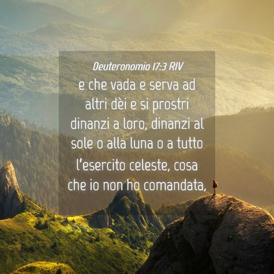 Picture 04 - Deuteronomio 17:3 RIV - e che vada e serva ad altri dèi e si prostri - Bible Verse Picture