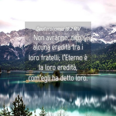Picture 04 - Deuteronomio 18:2 RIV - Non avranno, dico, alcuna eredità tra i loro - Bible Verse Picture