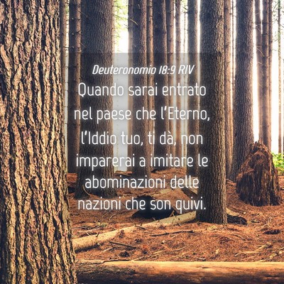 Picture 04 - Deuteronomio 18:9 RIV - Quando sarai entrato nel paese che l’Eterno, - Bible Verse Picture
