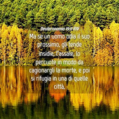 Picture 04 - Deuteronomio 19:11 RIV - Ma se un uomo odia il suo prossimo, gli tende - Bible Verse Picture