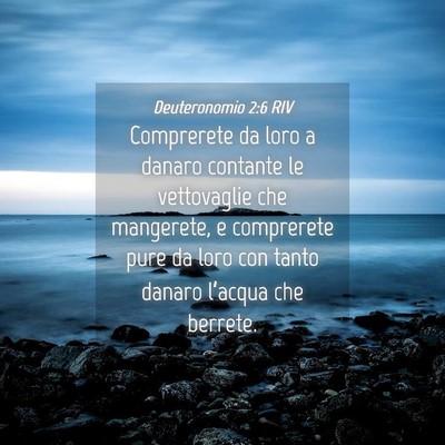 Picture 04 - Deuteronomio 2:6 RIV - Comprerete da loro a danaro contante le - Bible Verse Picture