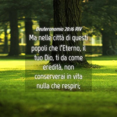 Picture 04 - Deuteronomio 20:16 RIV - Ma nelle città di questi popoli che l’Eterno, - Bible Verse Picture