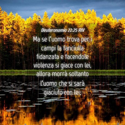 Picture 04 - Deuteronomio 22:25 RIV - Ma se l’uomo trova per i campi la fanciulla - Bible Verse Picture