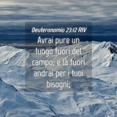 Picture 04 - Deuteronomio 23:12 RIV - Avrai pure un luogo fuori del campo; e là fuori - Bible Verse Picture