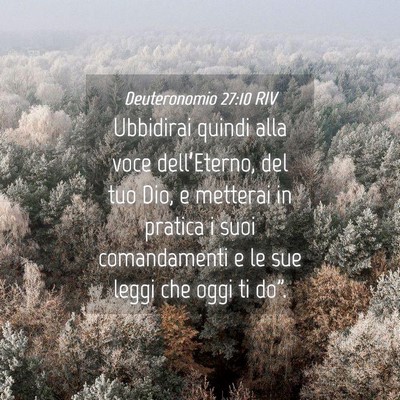 Picture 04 - Deuteronomio 27:10 RIV - Ubbidirai quindi alla voce dell’Eterno, del tuo - Bible Verse Picture