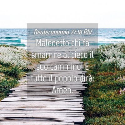 Picture 04 - Deuteronomio 27:18 RIV - Maledetto chi fa smarrire al cieco il suo - Bible Verse Picture
