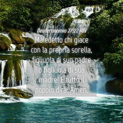Picture 04 - Deuteronomio 27:22 RIV - Maledetto chi giace con la propria sorella, - Bible Verse Picture