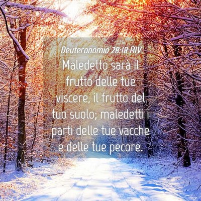 Picture 04 - Deuteronomio 28:18 RIV - Maledetto sarà il frutto delle tue viscere, il - Bible Verse Picture