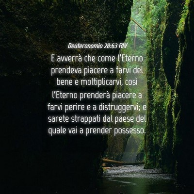 Picture 04 - Deuteronomio 28:63 RIV - E avverrà che come l’Eterno prendeva piacere a - Bible Verse Picture