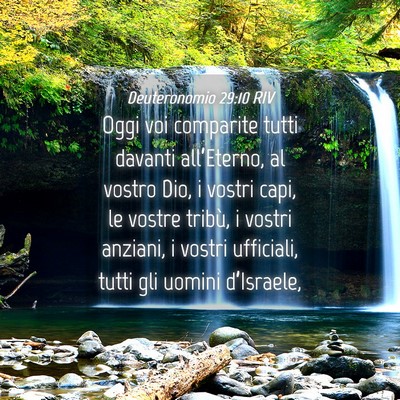 Picture 04 - Deuteronomio 29:10 RIV - Oggi voi comparite tutti davanti all’Eterno, al - Bible Verse Picture
