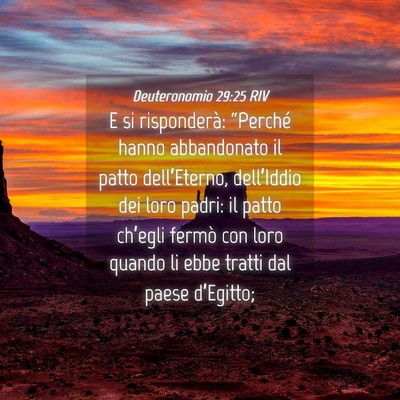 Picture 04 - Deuteronomio 29:25 RIV - E si risponderà: “Perché hanno abbandonato il - Bible Verse Picture