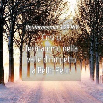 Picture 04 - Deuteronomio 3:29 RIV - Così ci fermammo nella valle dirimpetto a - Bible Verse Picture