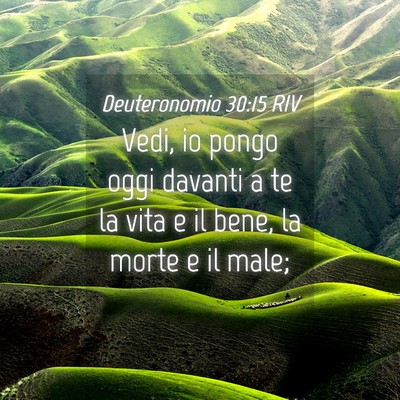 Picture 04 - Deuteronomio 30:15 RIV - Vedi, io pongo oggi davanti a te la vita e il - Bible Verse Picture