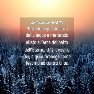 Picture 04 - Deuteronomio 31:26 RIV - “Prendete questo libro della legge e mettetelo - Bible Verse Picture