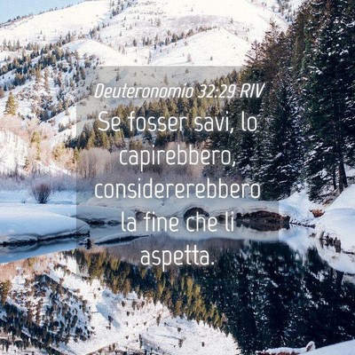 Picture 04 - Deuteronomio 32:29 RIV - Se fosser savi, lo capirebbero, considererebbero - Bible Verse Picture