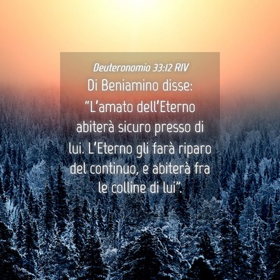 Picture 04 - Deuteronomio 33:12 RIV - Di Beniamino disse: “L’amato dell’Eterno - Bible Verse Picture