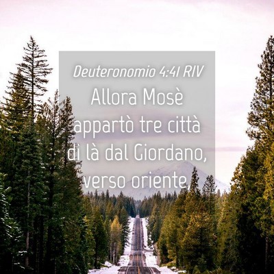 Picture 04 - Deuteronomio 4:41 RIV - Allora Mosè appartò tre città di là dal - Bible Verse Picture