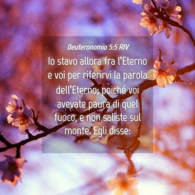 Picture 04 - Deuteronomio 5:5 RIV - Io stavo allora fra l’Eterno e voi per - Bible Verse Picture