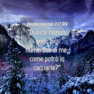 Picture 04 - Deuteronomio 7:17 RIV - “Queste nazioni sono più numerose di me; come - Bible Verse Picture